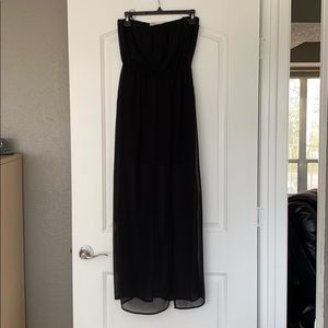 Black Sheer Hi Lo Dress